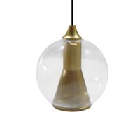 lampara de suspension vidrio  oro d20 cm