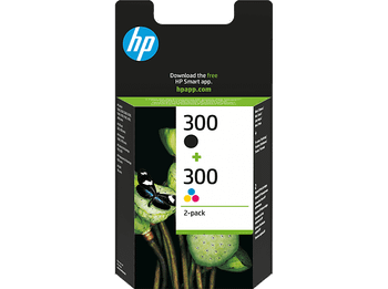 Cartucho de tinta - HP 300 Pack 2 Combo, Negro y Tricolor, CN637EE