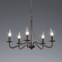 lampara de arana country 5 luces