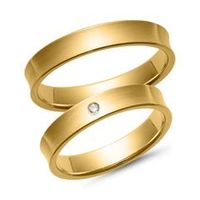 alianzas oro amarillo con diamante ancho 4 mm