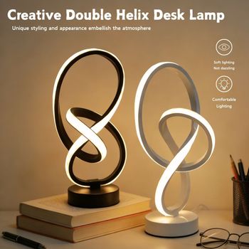 Lámpara de Escritorio LED Simple y Creativa con USB, Tres Colores, Brillo Ajustable, para Dormitorio, Sala de Estar, Hogar, Oficina, Luz Decorativa