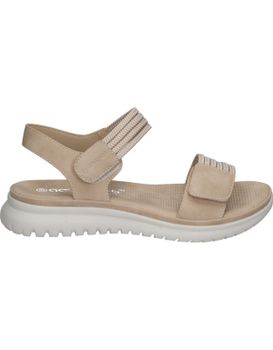 Sandalias Para Mujer Plana Amarpies Abz26586 En Beige 41