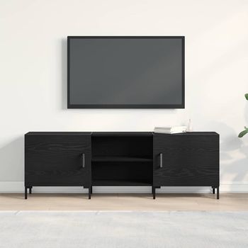 Vidaxl Conjunto De Mueble De Tv 150 X 30 X 50 Cm Roble Negro