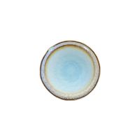 plato llano turquesa en porcelana 27x27x16cm - lote de 6