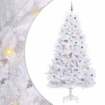 Árbol De Navidad Artificial Con Ramas Articuladas Blanco 270 Cm Vidaxl