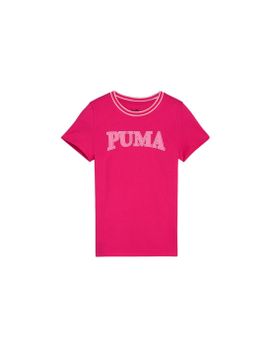 Camiseta Puma Squad Rosa Infantil