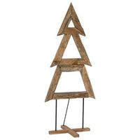 arbol de navidad  decoraciones de navidad marron 181 cm madera de teca maciza