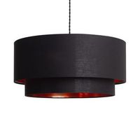 lampara colgante lino reflect duo negro