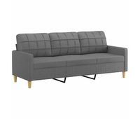 vidaxl sofa de 3 plazas de tela gris oscuro 180 cm