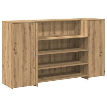 Mostrador De Recepción Roble Artisian 180x50x103,5 Cm Vidaxl