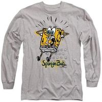 spongebob squarepants camiseta manga larga shocking para hombre