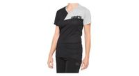 maillot de manga corta para mujer 100  airmatic negro   gris