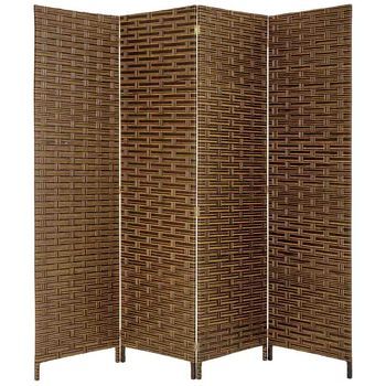 Biombo De Papel Trenzado 4 Hojas 50(x4)x3x180h Cm