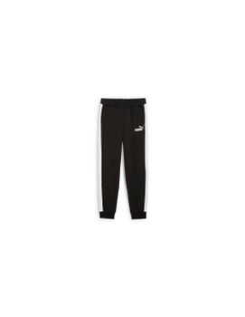Pantalón Puma Ess Block Sweatpants Fl Niño Negro