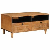 mesa de centro marron claro 80 x 54 x 40 cm vidaxl