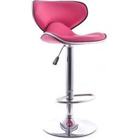 taburete giratorio con respaldo - curve back  rosa