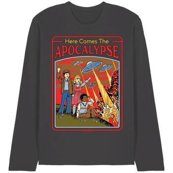 Steven Rhodes Camiseta manga larga Here Comes The Apocalypse para mujer