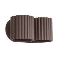 aplique de pared marron aluminio alt 10 cm