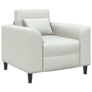 Sillón Blanco Cuero Sintético Vidaxl