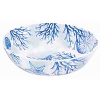 ensaladera grande de melamina pura de 31 cm con estampado coral