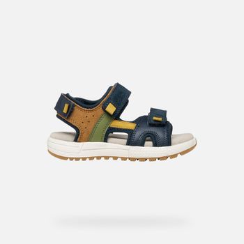 GEOX Sandal Alben Niño Azul Marino/ocre