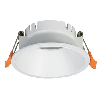 Aro empotrable oniro abs redondo alt.3,5 x d.8,1 cm en abs blanco