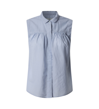 Pepe Jeans para mujer. PL304996 Camisa Derby azul (L), Casual, Algodón, Sin mangas / Tirantes
