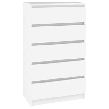 Cajonera de madera contrachapada blanco 60x36x103 cm