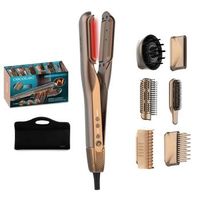 plancha de pelo con aire y placas vibratorias airlisse 6in1 itwerk champagne 1000w 112000rpm doble placa calefactora cecotec