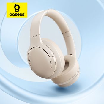 Auriculares Inalámbricos Baseus Bluetooth 6.0, Auriculares de Alta Fidelidad con Controlador de 40 mm, Plegables, con 80 Horas de Reproducción y Audio Espacial