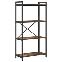 estanteria roble ahumado 60 x 30 x 118 cm madera contrachapada
