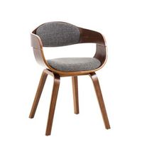 dudeco silla berlim de tela nogal y gris claro