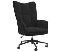 vidaxl sillon de relax de terciopelo negro