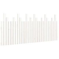 cabecero de cama de pared madera maciza pino blanco 185x3x80 cm vidaxl