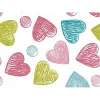cabecero cama infantil corazones multicolor 200 x 60 cm