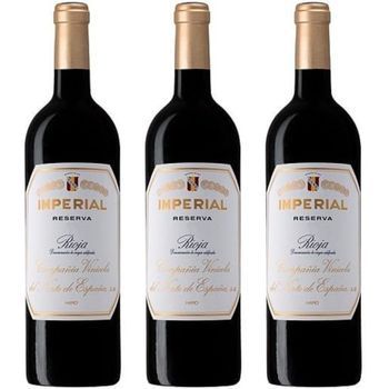 Cune Imperial Reserva Vino Tinto Español Con Notas De Fruta Madur 75 Cl 14 % Pack 3 Botellas