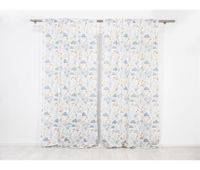 visillo translucido space con motivo infantil space - blanco - 140x260