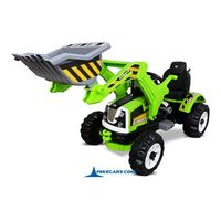 tractor electrico con pala delantera 12v class style verde pekecars - tractor electrico infantil para ninos 3 anos con bateria 12v verde