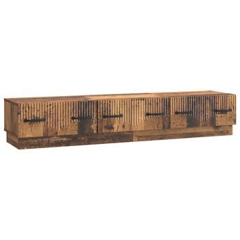 Mueble De Tv Con Cajón Madera Envejecida 147 X 34,5 X 27 Cm Vidaxl