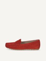 caprice moccasin red made of leather without heel size 41