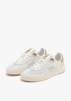 zapatillas urbanas rebel mesh flag white  gold sneakers de mujer - blancodorado