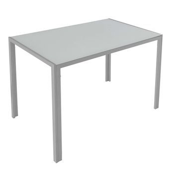Mesa Fija De Cocina Cica Color Gris De Cristal 105x75x60 Cm