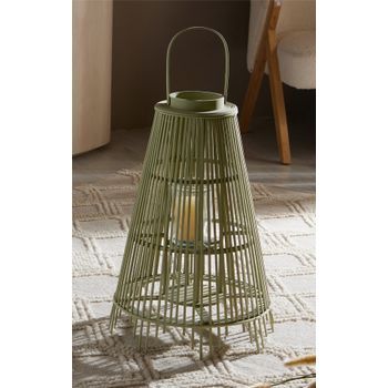 Farol Conic Listones Verde 59 Cms. 41dx59 Cms