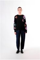 jersey con bordado de lentejuelas black l
