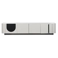 mueble tv marmol mdf 200x40x42 6300 beige