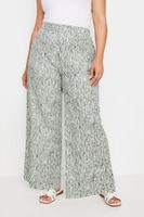 yours pantalones anchos grises texturizados mujer curvy y tallas grandes yours