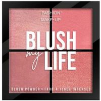 fashion make up colorete  polvos blush my life palette - 02 roses para mujer