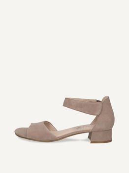 CAPRICE Heeled sandal, brown, made of Leather with Block heel, Size 38