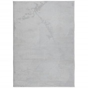 Alfombra De Pelo Corto Look Escandinavo Iza Gris 200x280 Cm Vidaxl