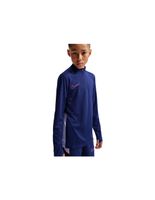camiseta de futbol nike academy dri-fit long-sleeve 14-zip infantil azul voidnegroblanco